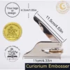 Embosser with Scriptorium, personalized logo