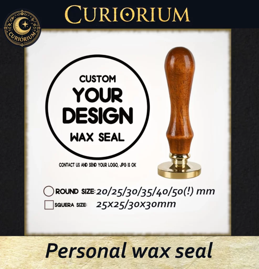 Personalised wax seal – with a brass head diameter of 2cm to 5cm!