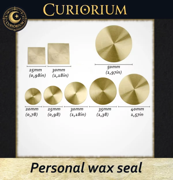 Personalised wax seal – with a brass head diameter of 2cm to 5cm!